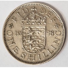 GREAT BRITAIN UK 1958 . ONE 1 SHILLING